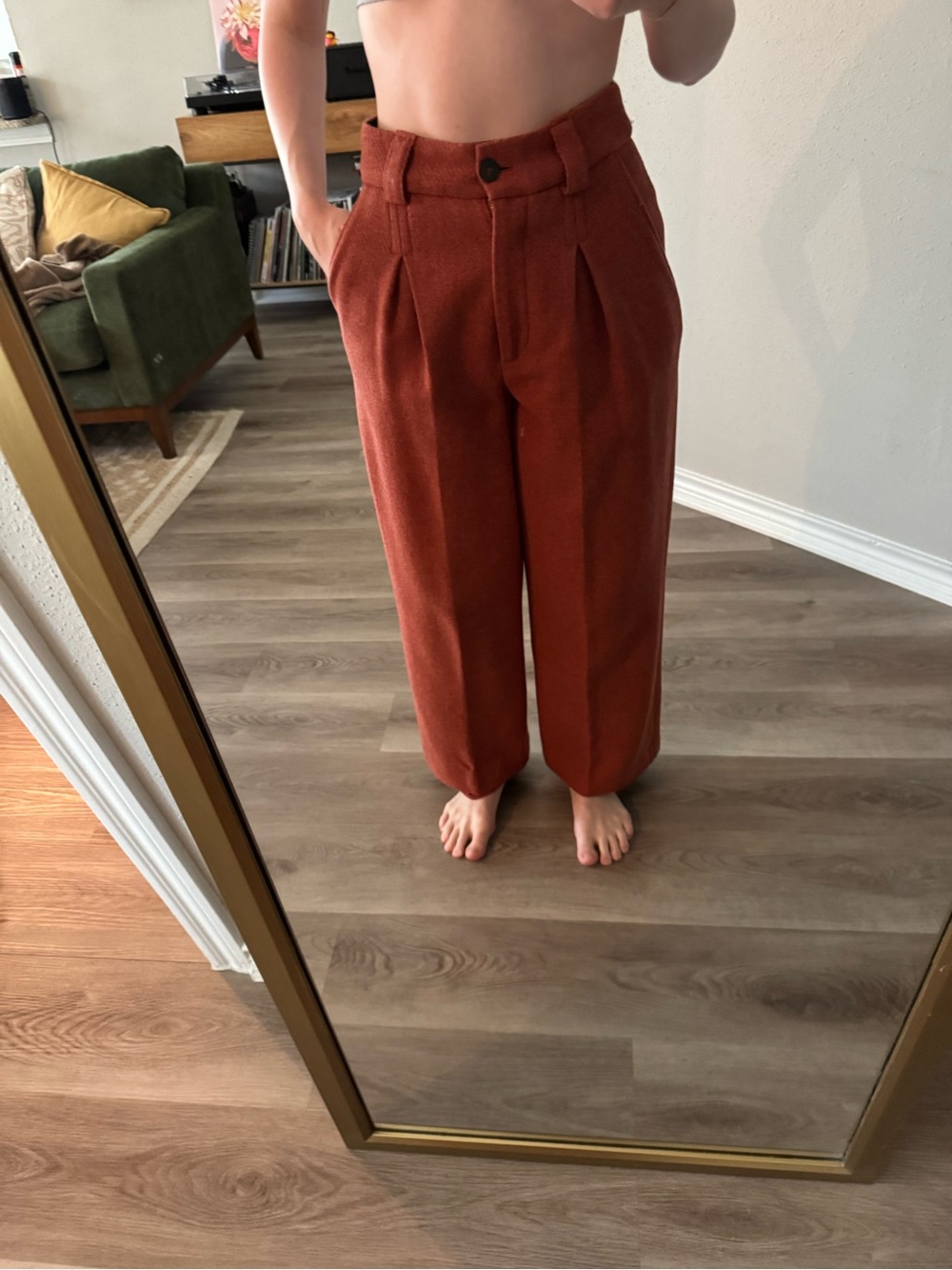 Sezane red pants size 36